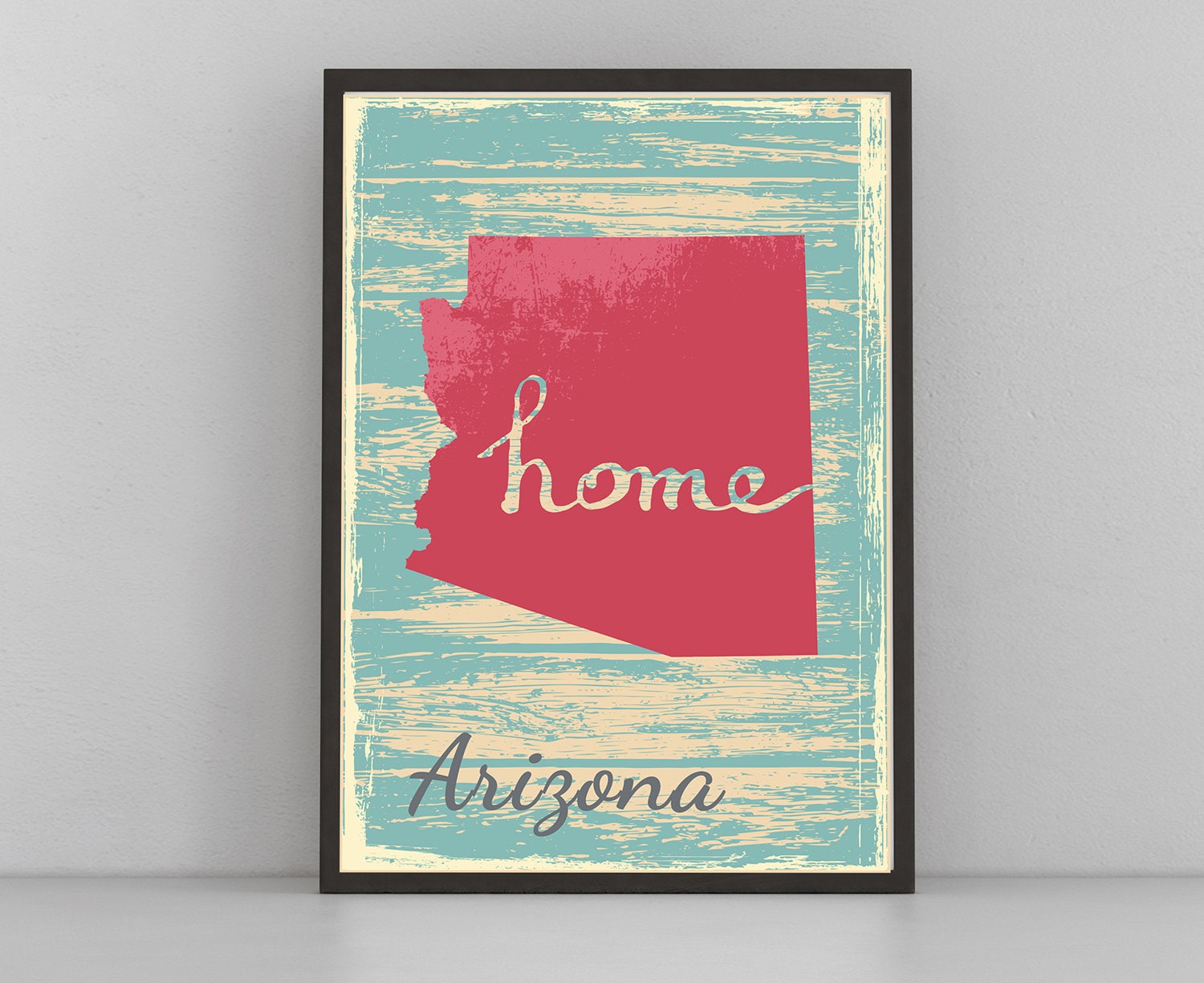 Retro Style Travel Poster, Arizona Vintage State Poster Printing, Home Wall Art, Office Wall  Decor, Poster Prints, Arizona State Map Poster