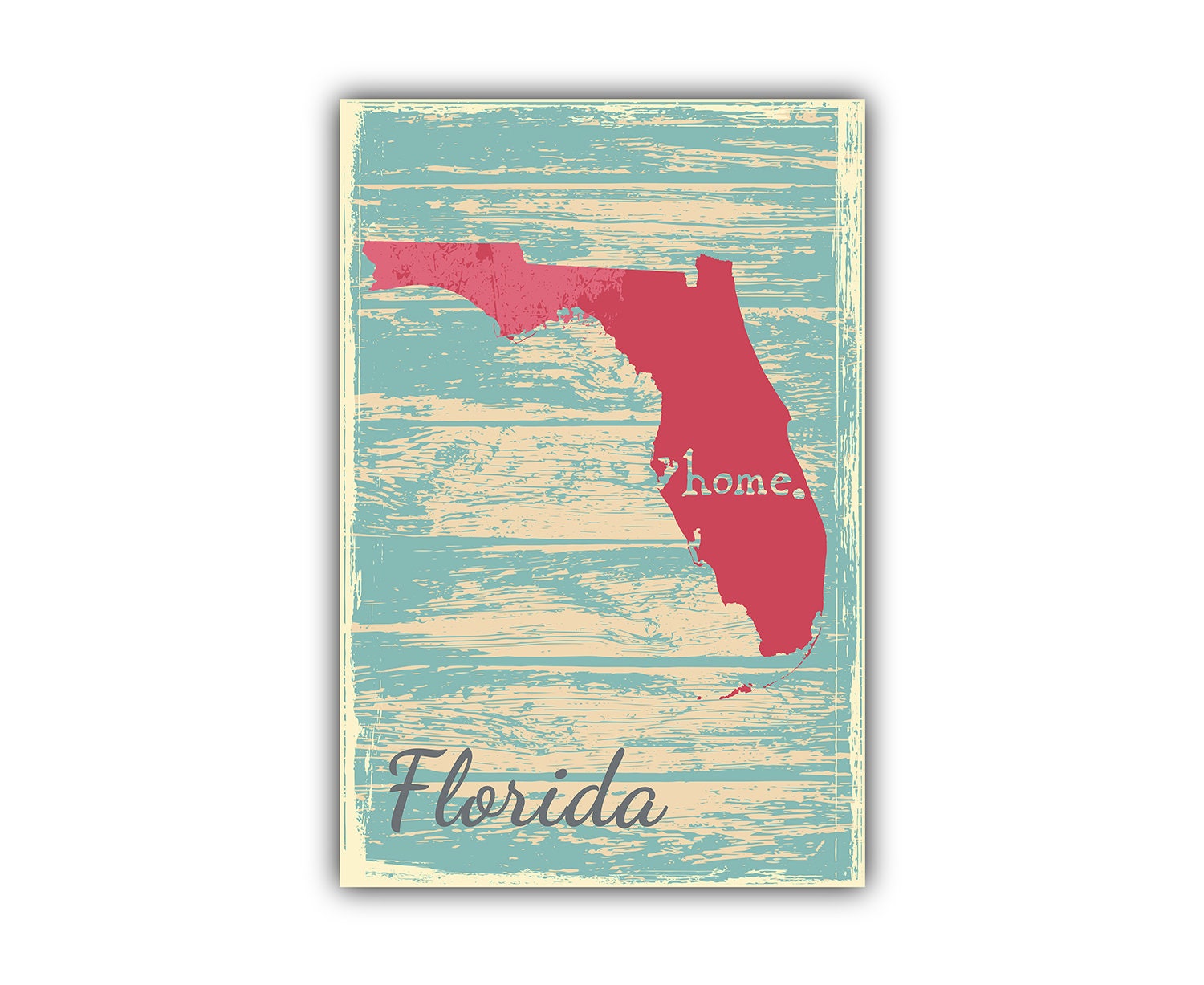 Florida Vintage State Poster Prints