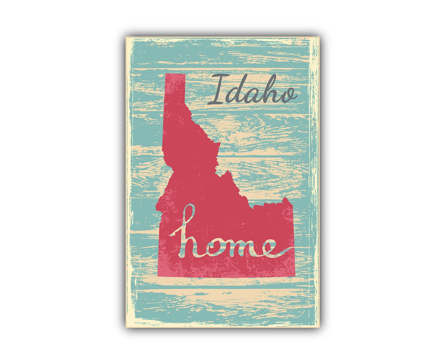Retro Style Travel Poster, Idaho Vintage State Map Poster Printing, Home Wall Art, Office Wall  Decor, Poster Prints, Idaho State Map Poster