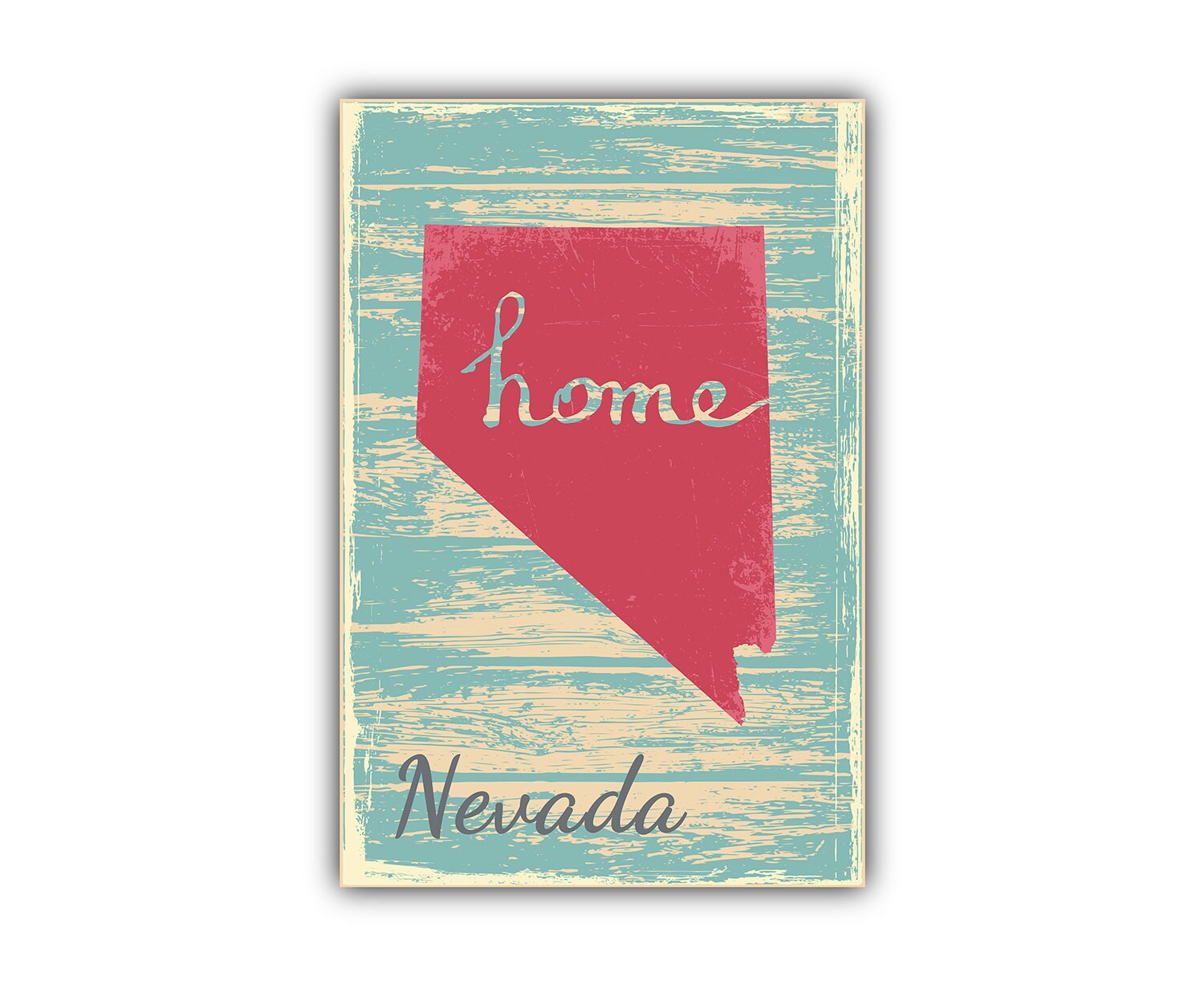 Retro Style Travel Poster, Nevada Vintage State Poster Printing, Home Wall Art, Office Wall  Decor, Poster Prints, Nevada State Map Poster