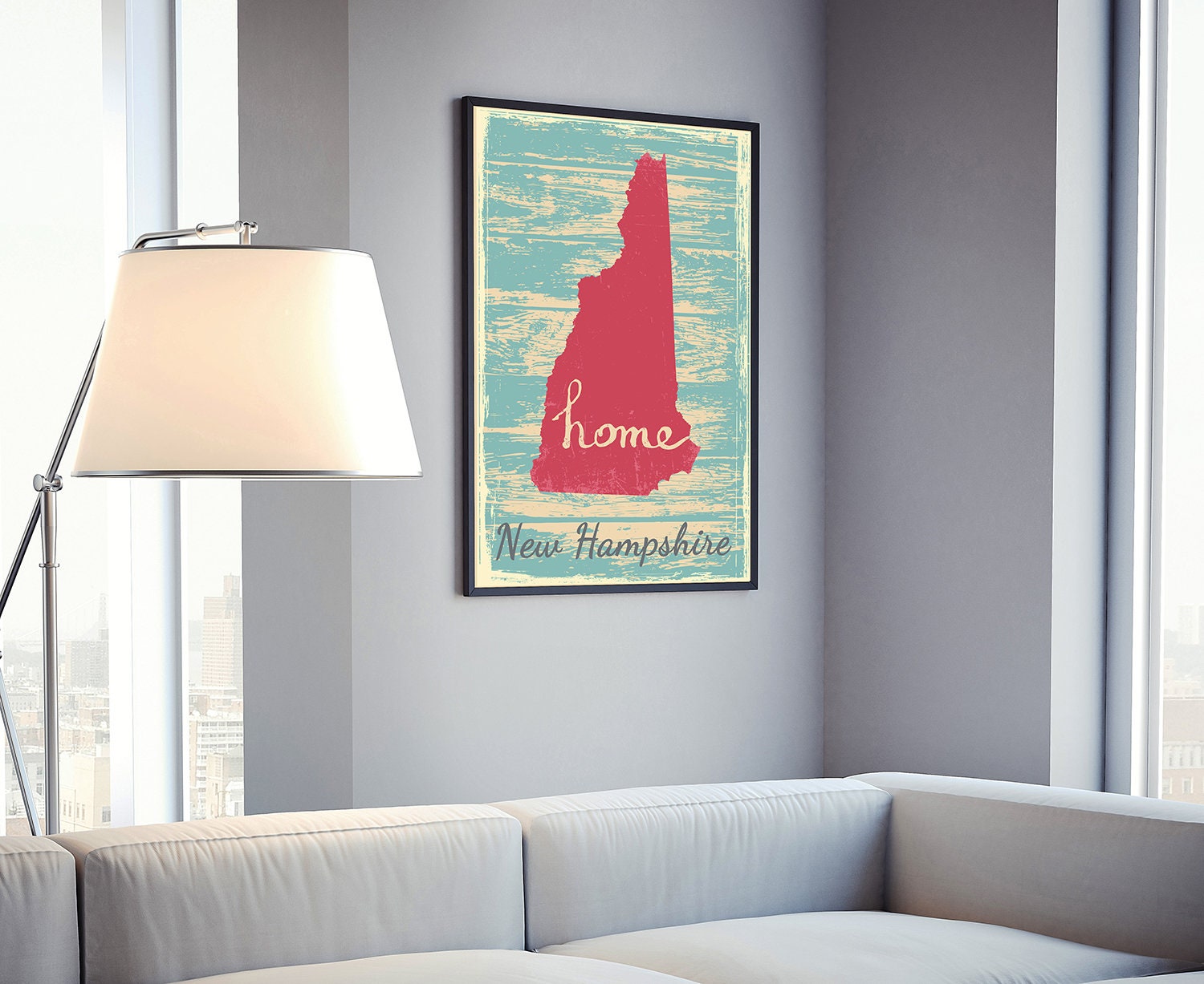 New Hampshire Vintage State Poster Prints