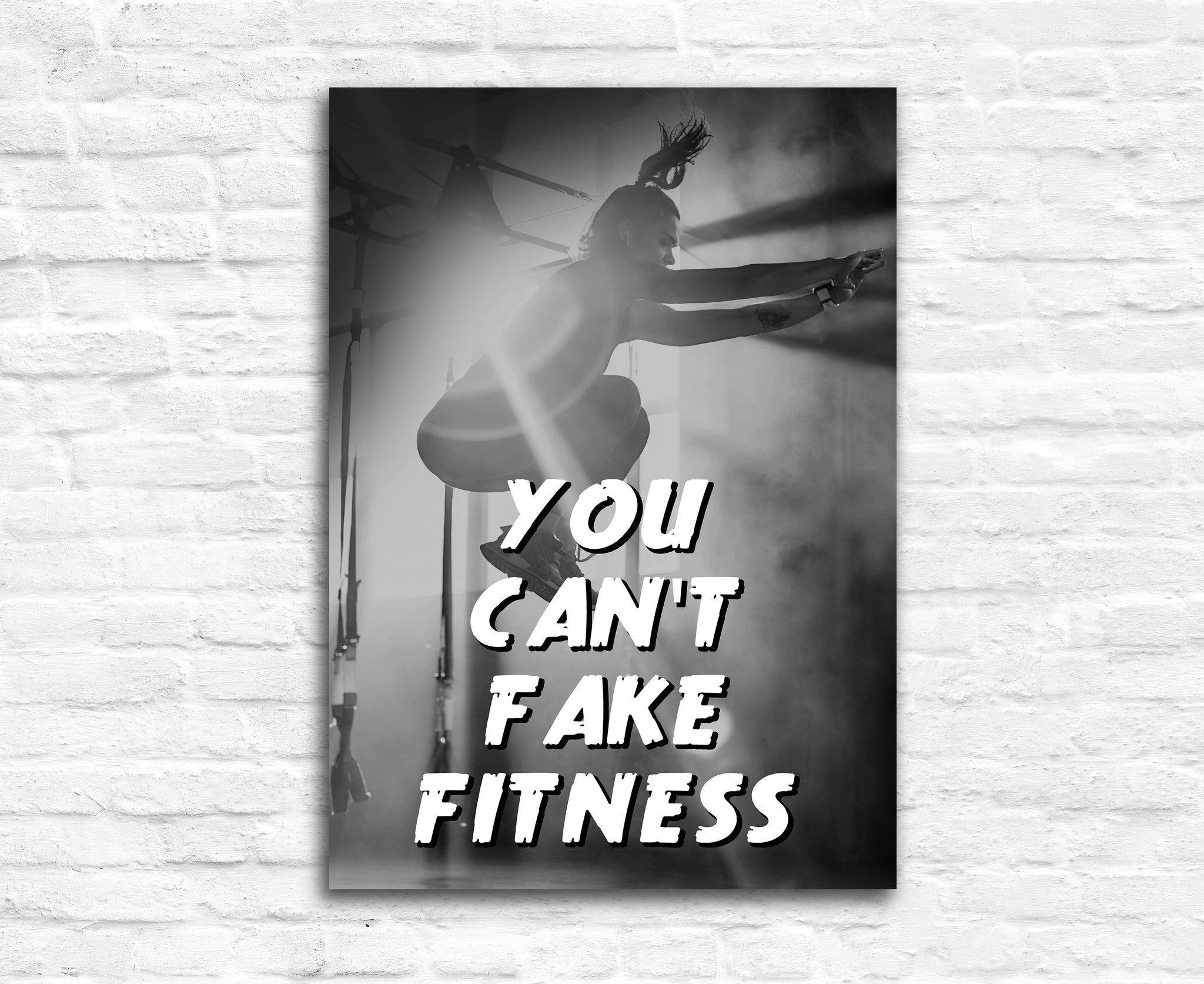 You can't fake fitness, GYM Quotes, Gym Posters, Fitness Quotes, GYM Wall Decor, Home Wall Decor, GYM Prints, Gym wall art, Motivation Art