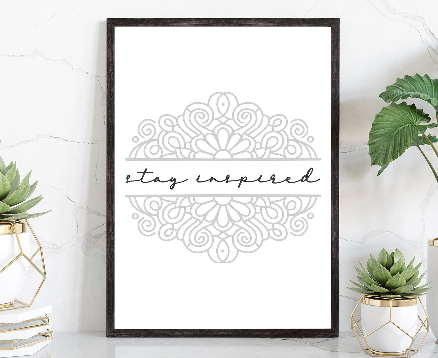 Stay Inspired, Poster Prints, Modern Poster print, Home wall art poster, Dorm Room wall decor, Office wall decor, Motivational quote poster