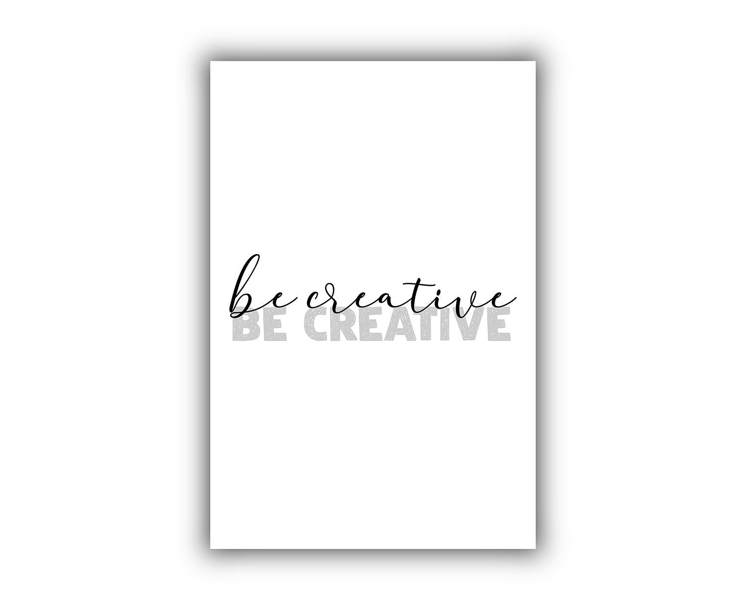 Be Creative, Poster Prints,  Modern poster prints, Home wall arts, Poster prints, Dorm Rooms wall art, Office wall decoration, Quote POSTER