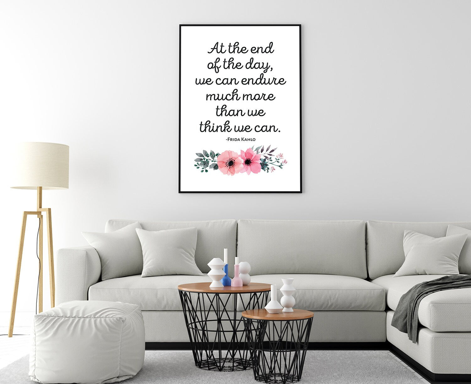 At the end of the day, Quotes Poster Print
