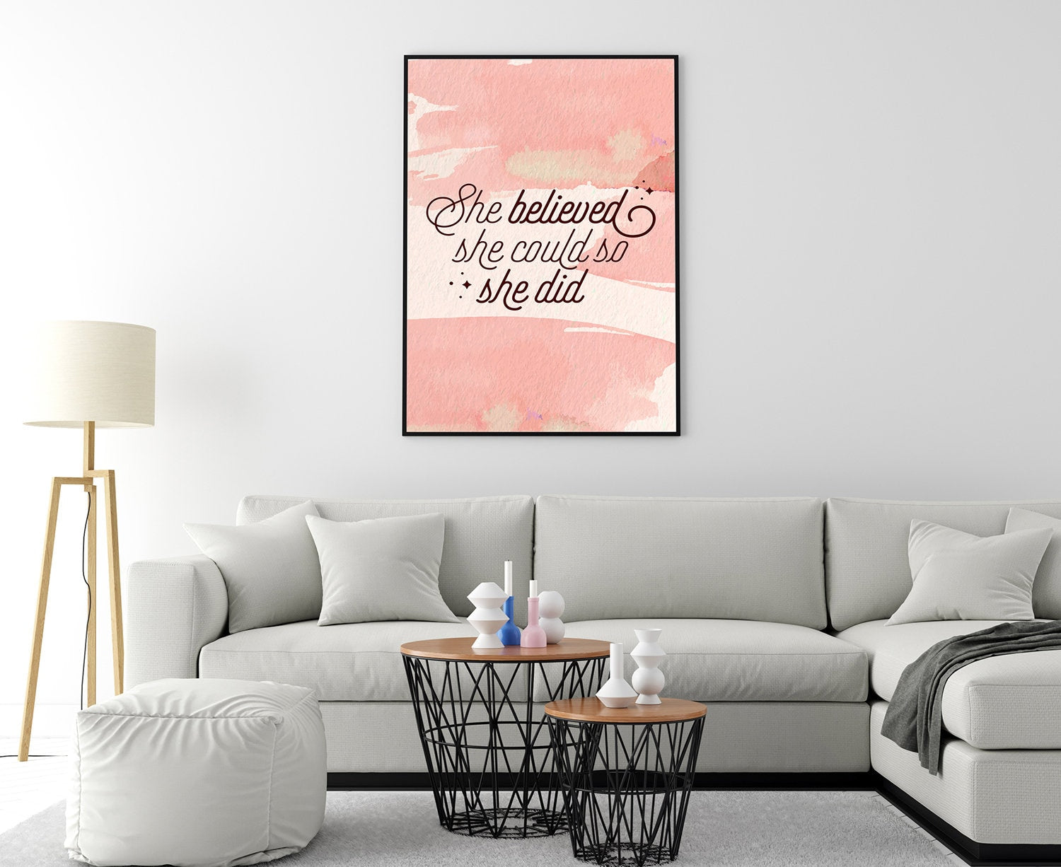 She believed she could so she.., Poster print, Home wall decor, Quote print, Motivational quote print, Office wall decor, Entrepreneur Print