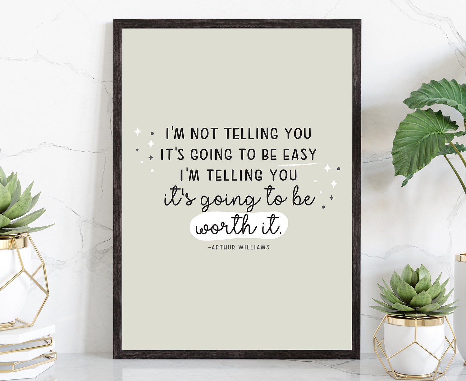 I'm telling you.. Arthur Williams Quote Poster print, Home wall decor, Quote print, Motivational quotes, Entrepreneur Print, Office wall art