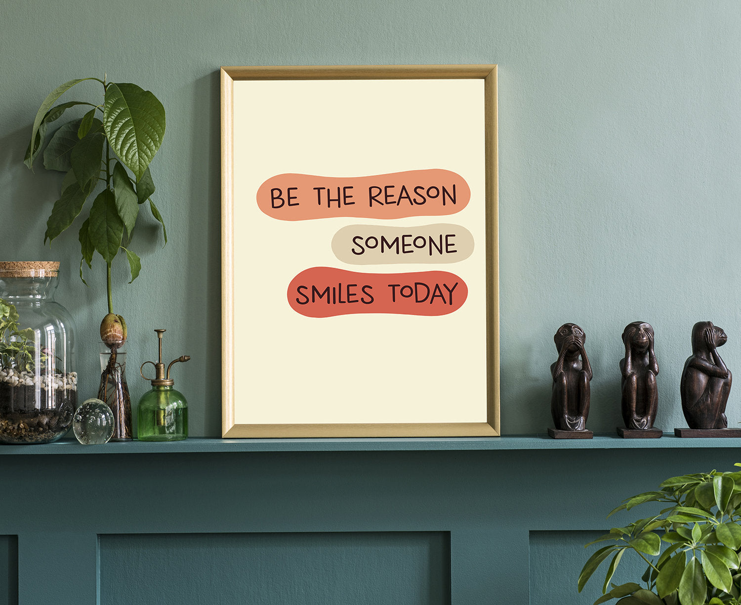 Be the reason someone smiles today, Quote, Inspirational Poster, Home art prints, Home decor, Dorm rooms wall decor, Office wall art, Poster