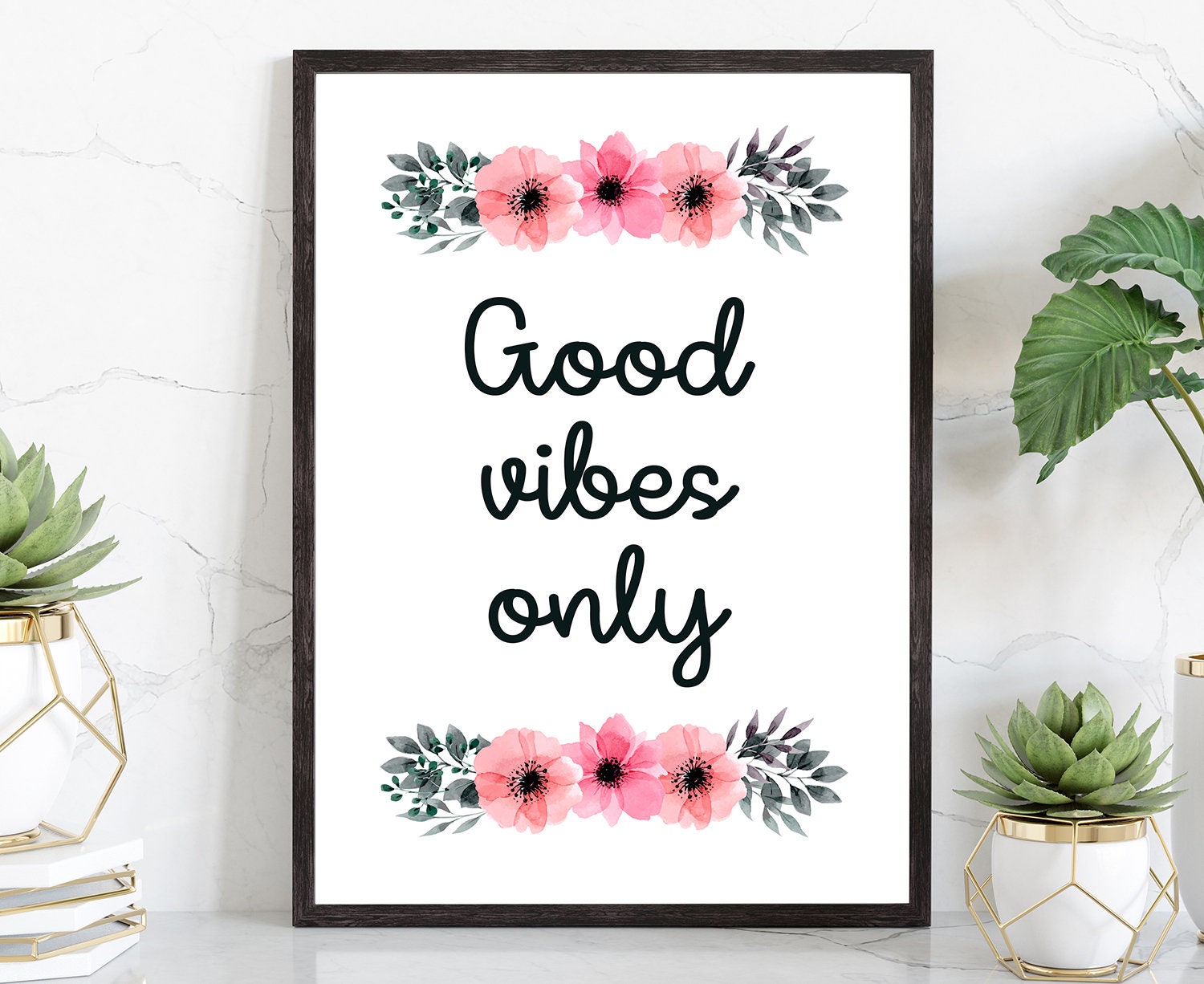 Good Vibes Only, Quotes Poster Print