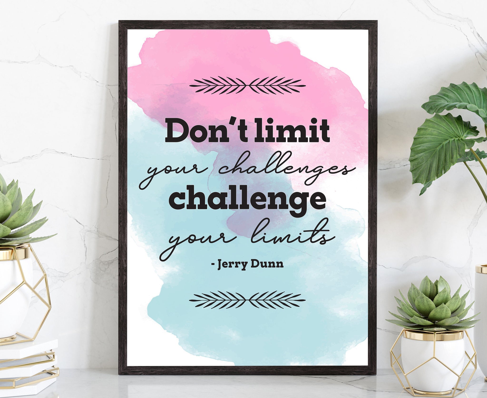 Don't limit your challenges.., Poster Prints, Home wall Arts, Dorm Rooms wall art, Office wall decor, Motivational quotes, Home gifts, Quote
