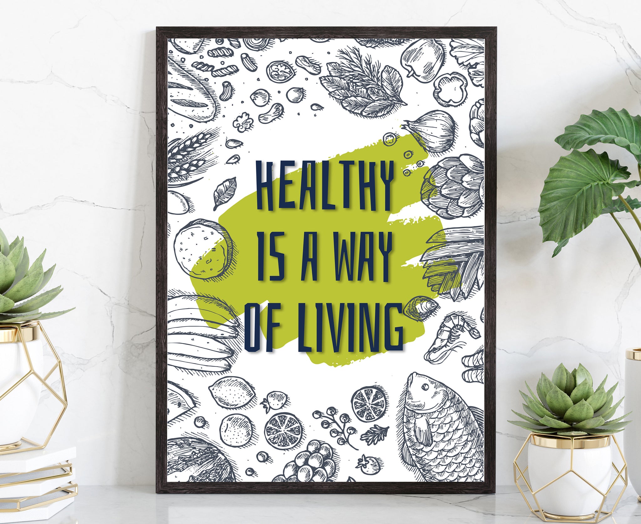 Healthy is a way of.., Gym Poster, Gym quote, Home gym, Home gym décor, Home gym poster, Inspired poster, Fitness décor,Motivational quote