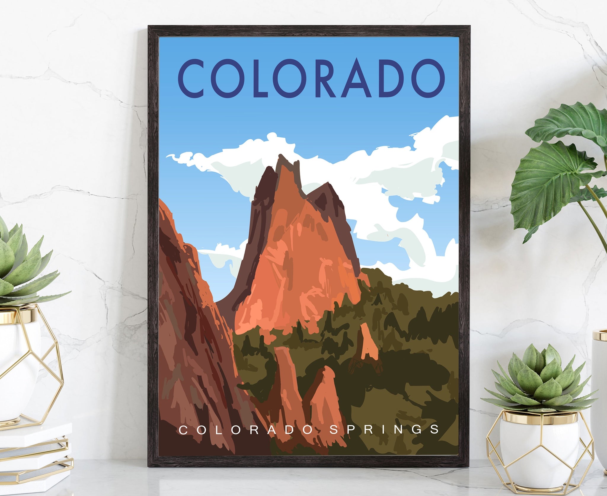 Retro Style Travel Poster, Colorado Vintage Rustic Poster Print, Home Wall Art, Office Wall Decorations, Colorado Posters, States Map Poster