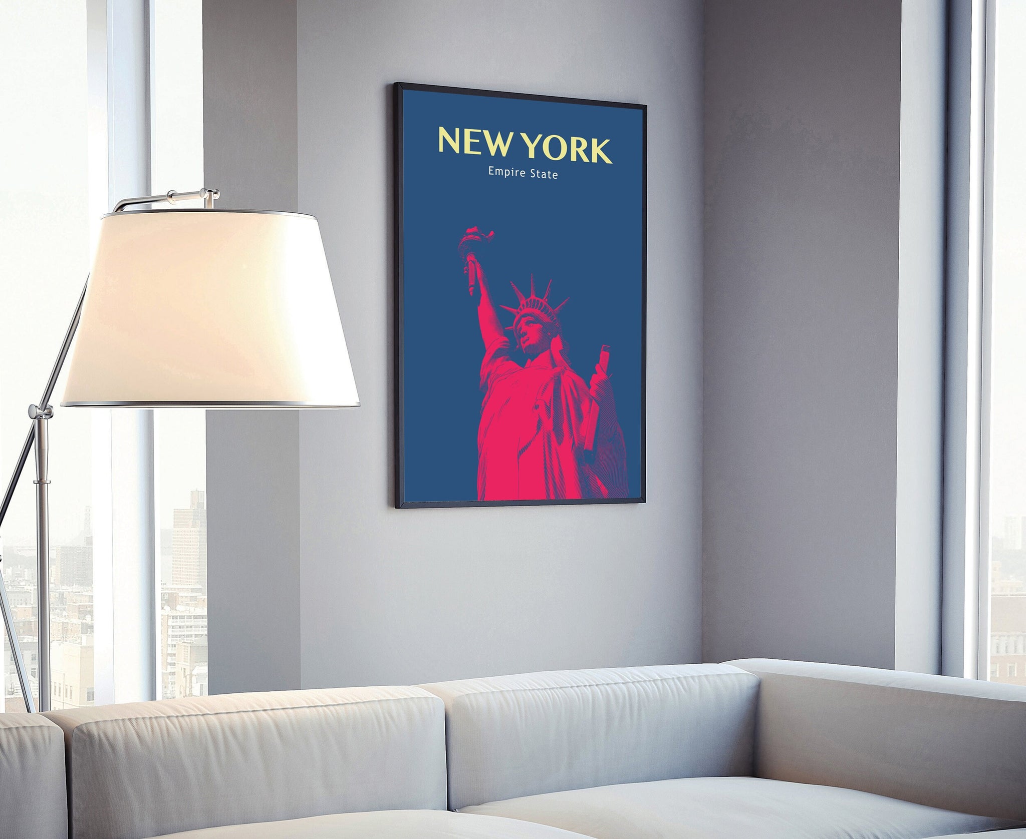 New York Vintage Rustic Poster Print, Retro Style Travel Poster