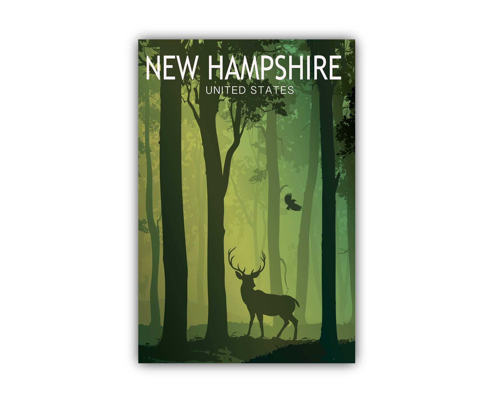 New Hampshire Vintage Rustic Poster Prints