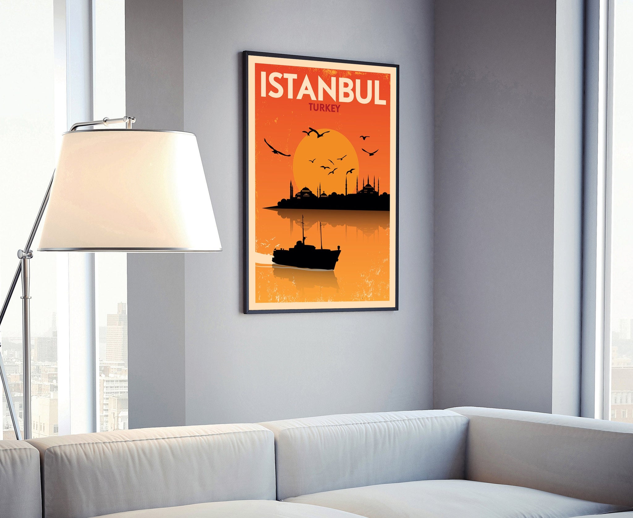Retro Style Travel Poster, Turkey - Istanbul Vintage Rustic Poster Print, Home Wall Art, Office Wall Decors, Posters, Turkey, State  Posters
