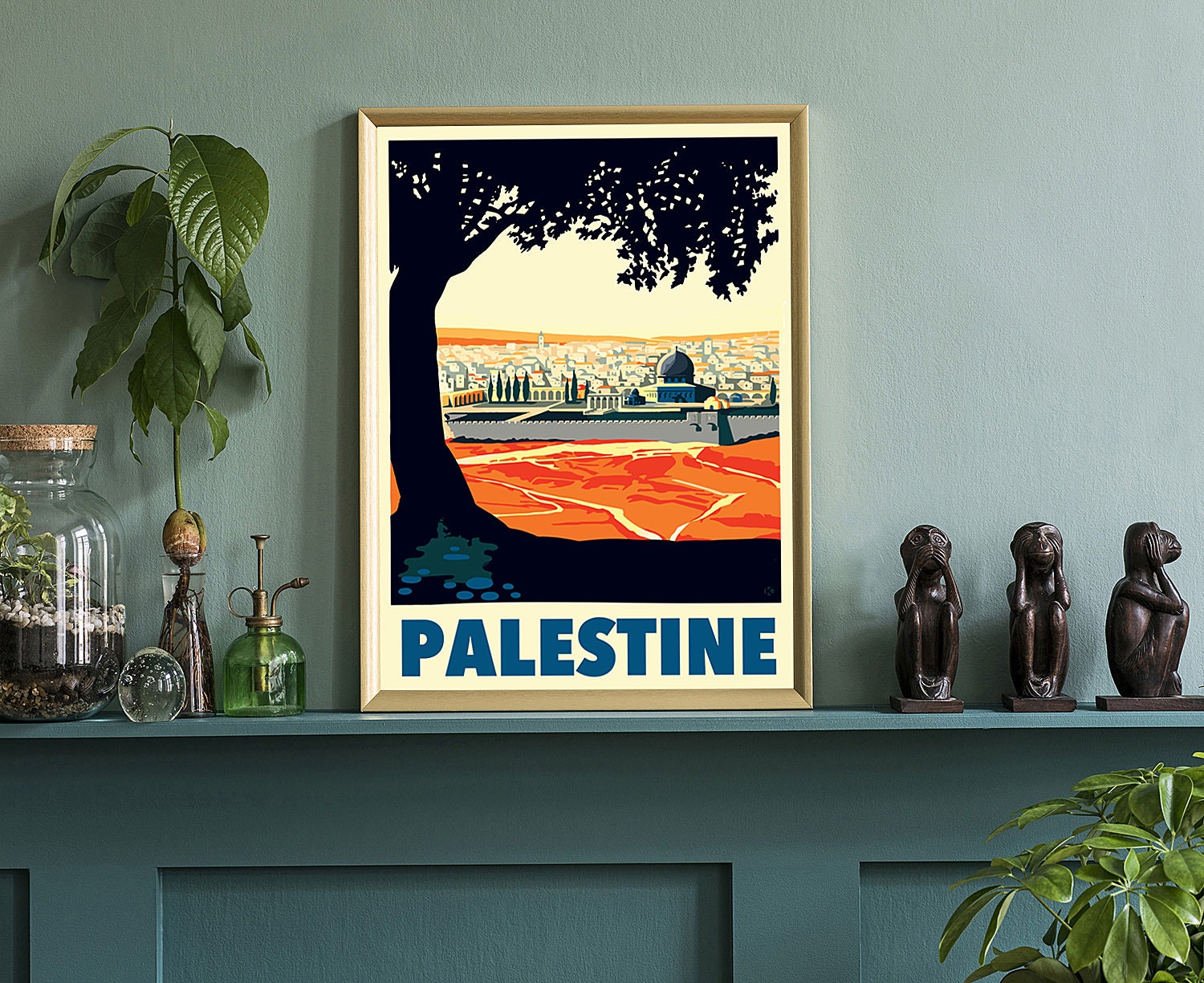 Palestine Vintage Rustic Poster Print