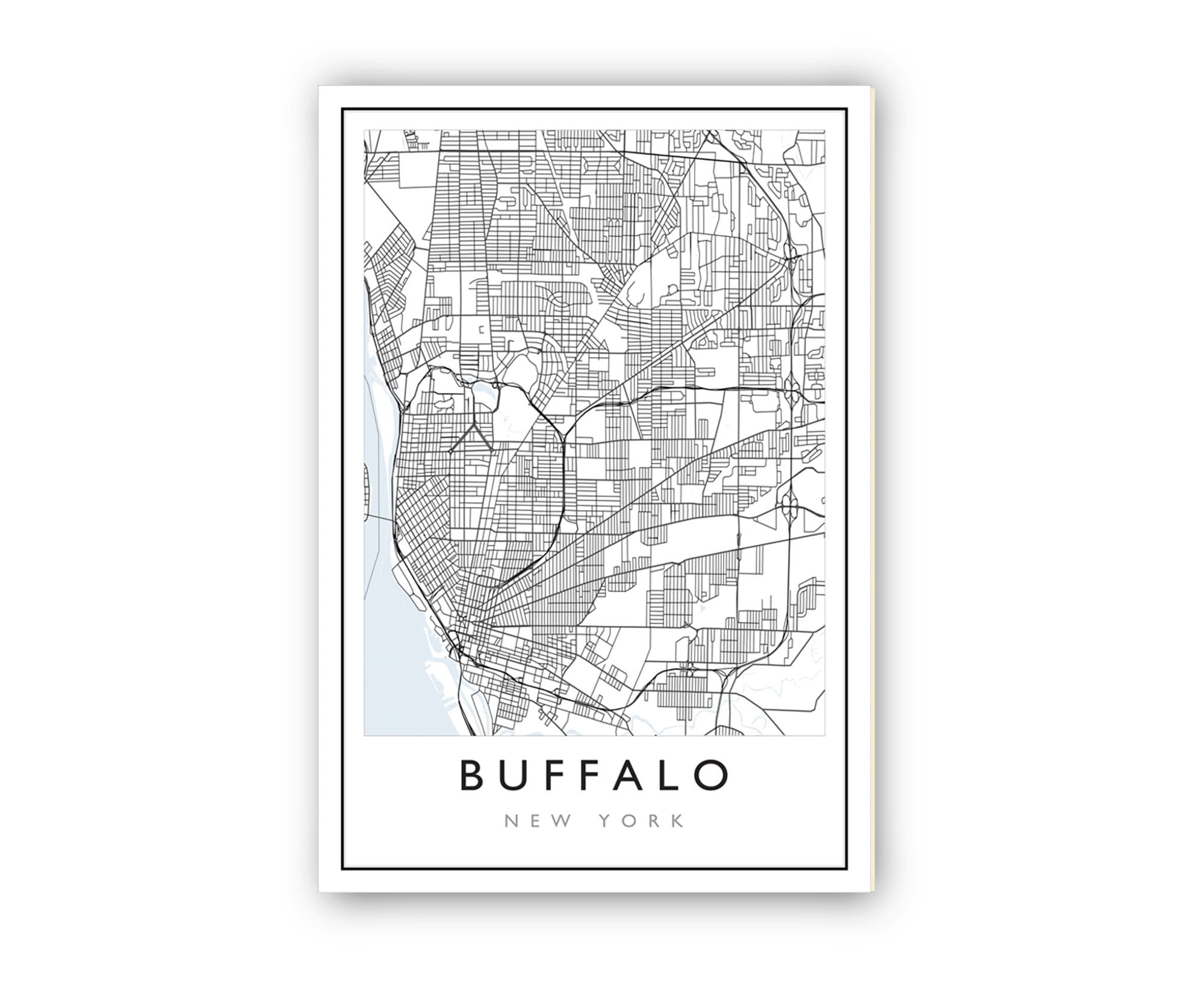 Buffalo New York City Street Map