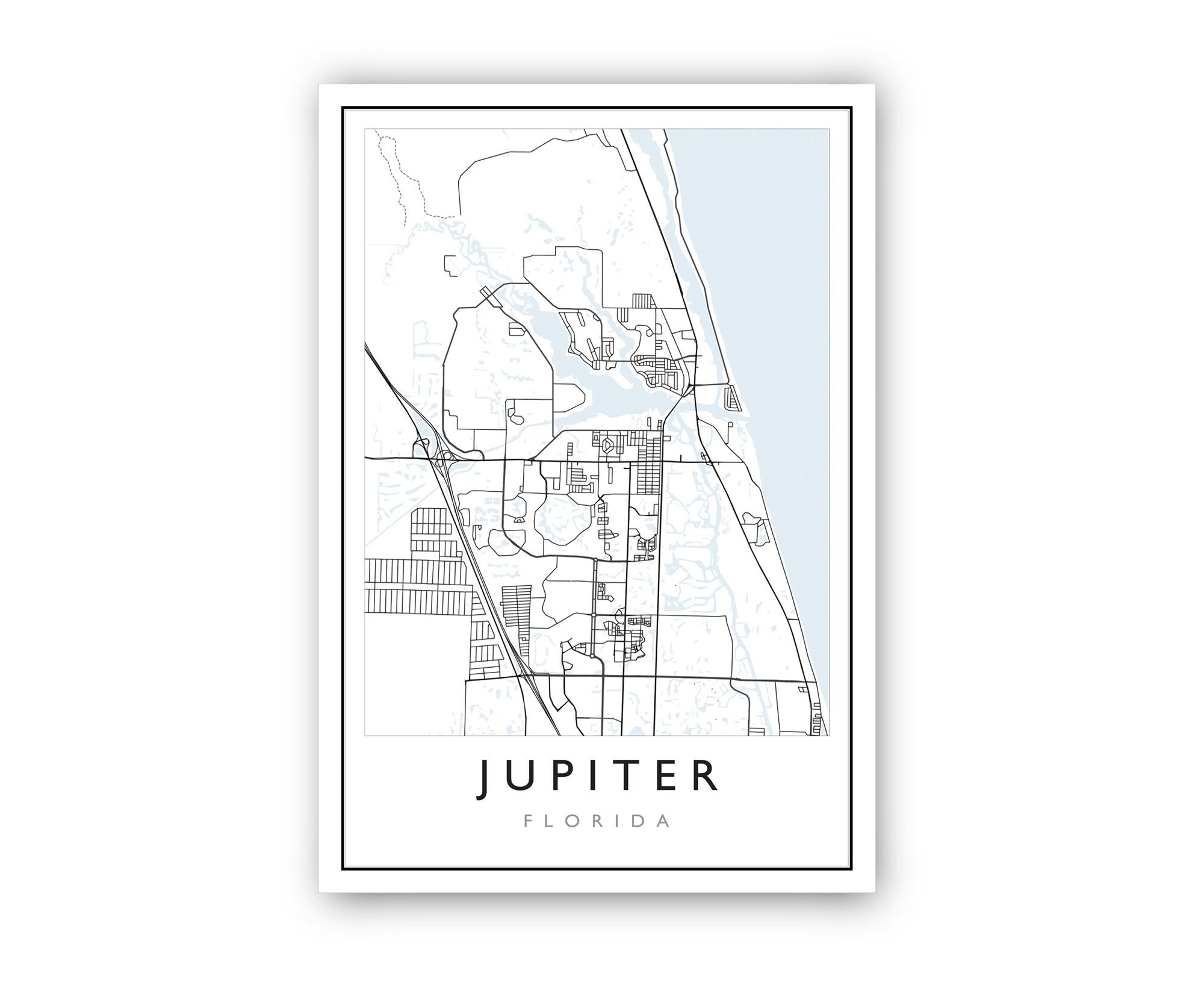 Jupiter Florida City Map
