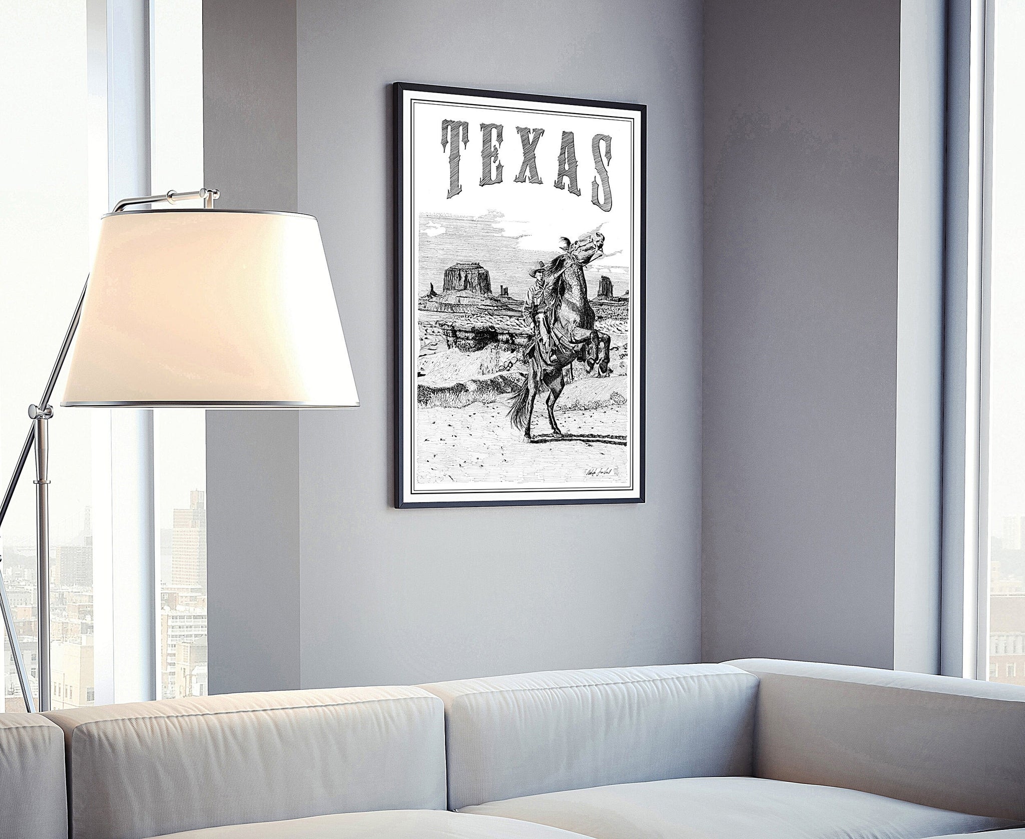 Hand made Retro Style Travel Poster, Texas Vintage Rustic Poster, Gravure Technique Paint, Calligraphy States Poster Print, State Map Poster