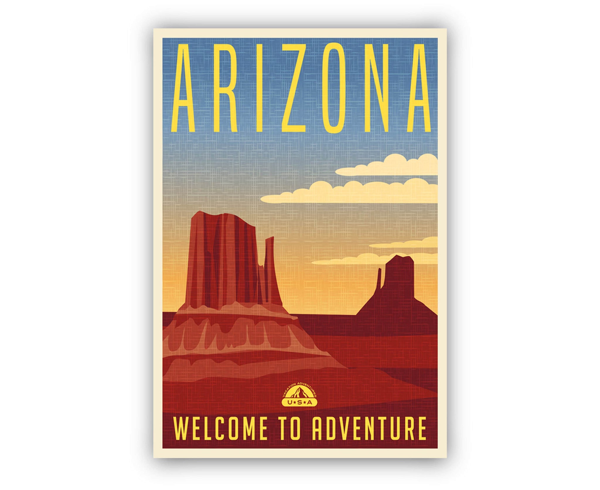 Arizona Vintage Rustic Poster Print