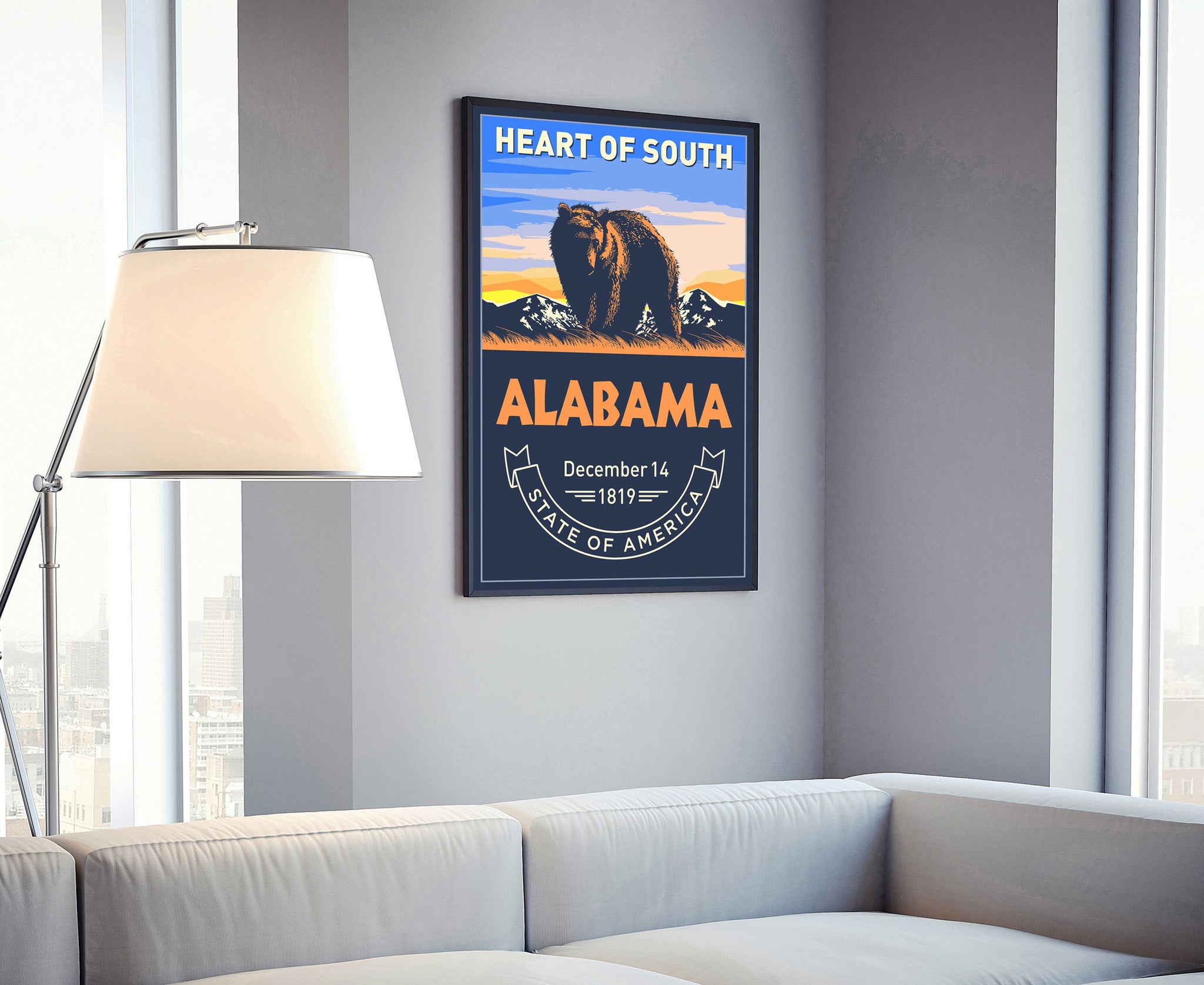 Alabama State Emblem Poster
