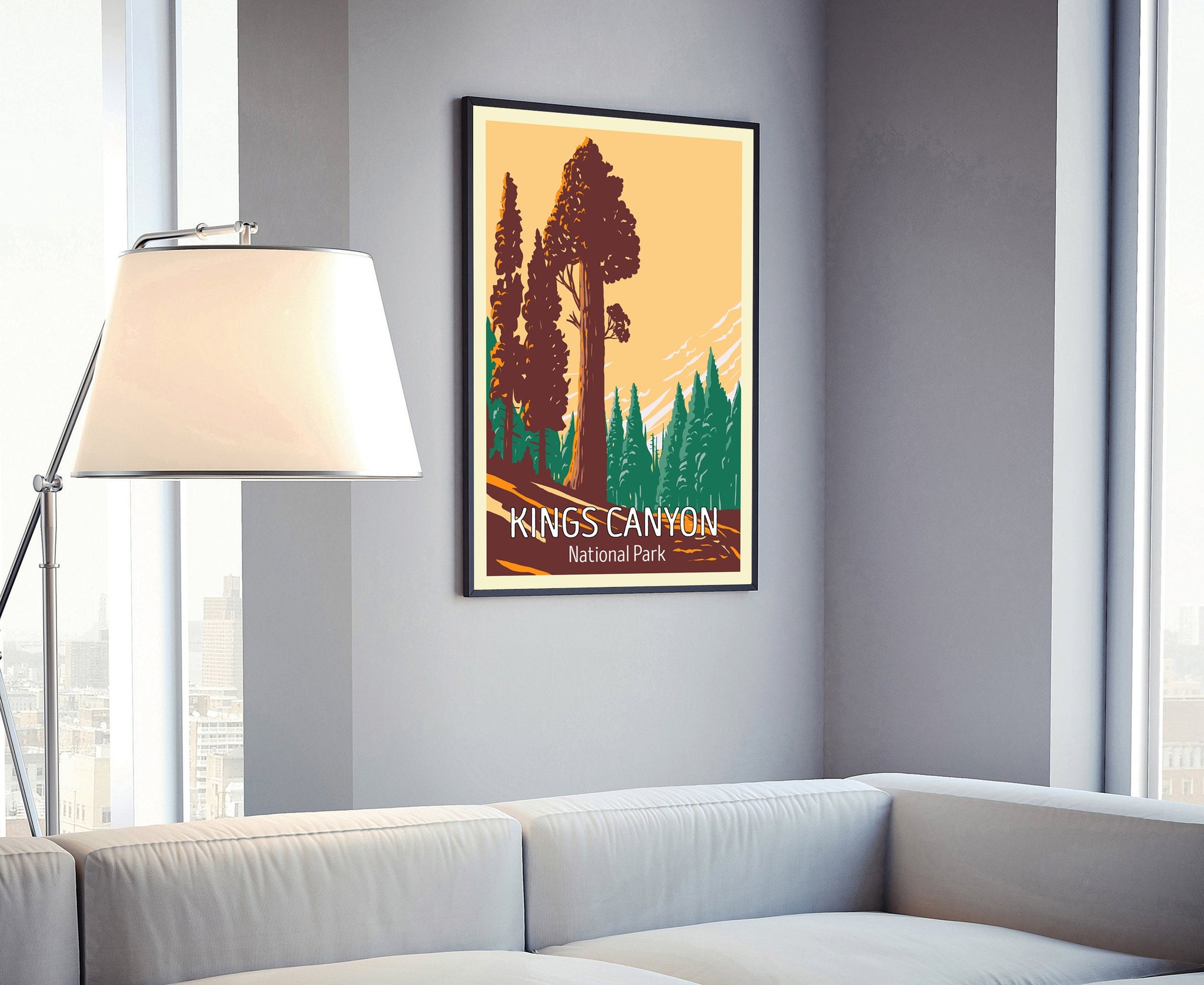 Kings Canyon California National Parks Travel Poster Print