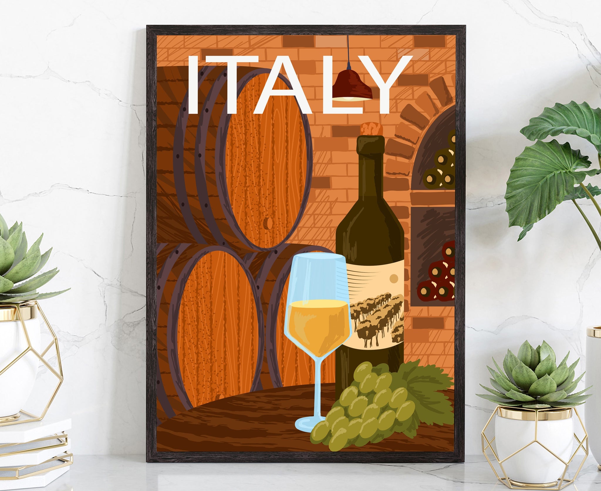 ITALY travel poster, Italy cityscape poster, Italy landmark poster wall art, Home wall art, Office wall decorations, Gift for housewarming