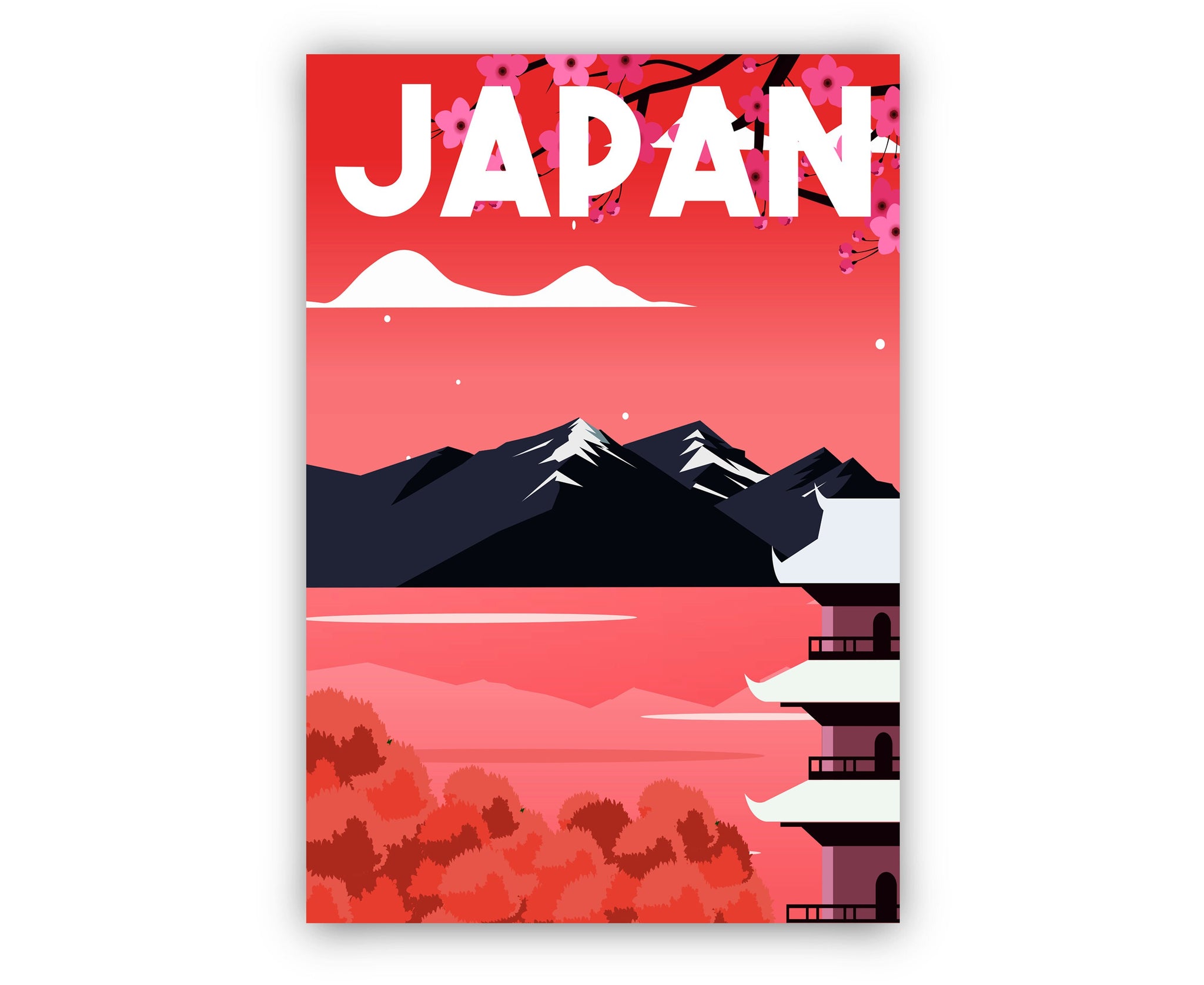 JAPAN travel poster, Japan cityscape poster print, Japan landmark Poster wall art, Home wall art, Office wall decoration, Housewarming gift