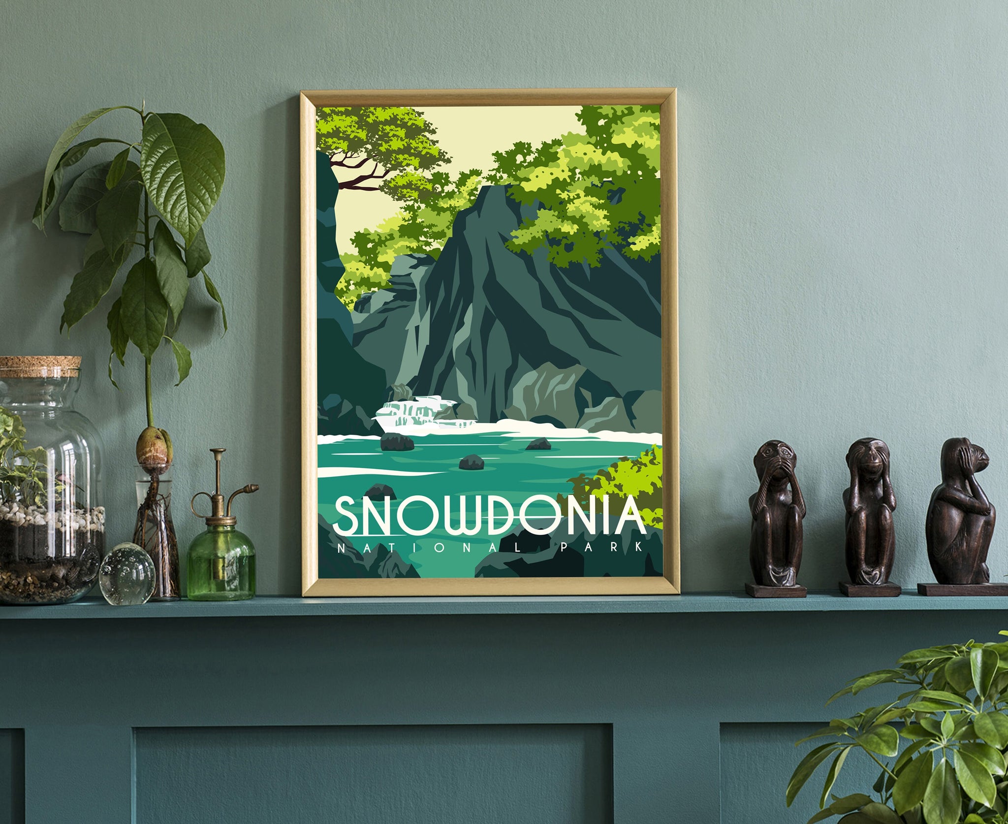 SNOWDONIA travel poster, Snowdonia cityscape poster print, Snowdonia national park poster wall art, Home wall art, Office wall decorations