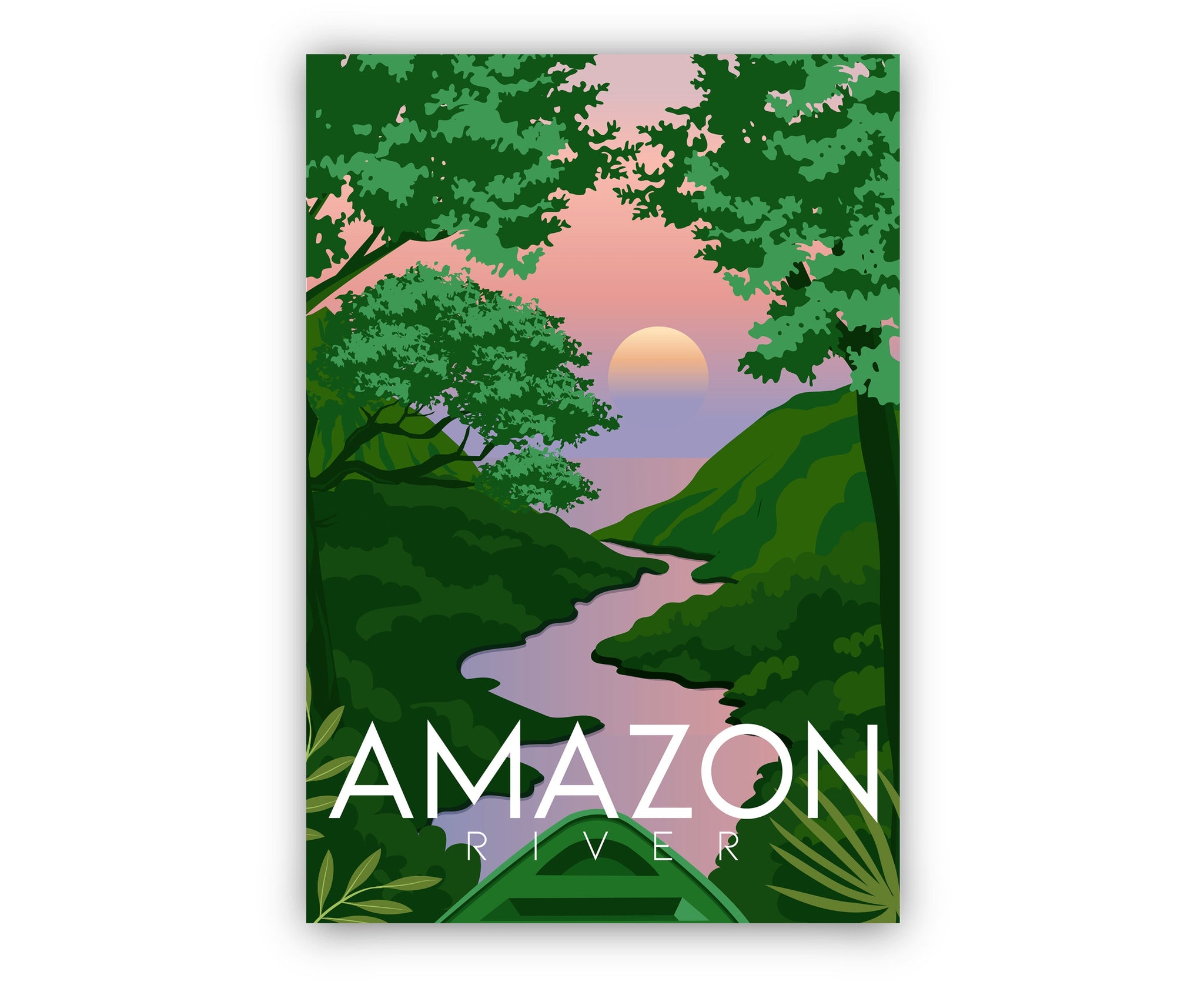 Amazon retro style travel poster, Rustic poster print, Home wall art, Office wall decorations, Amazon map posters, Christmas gift
