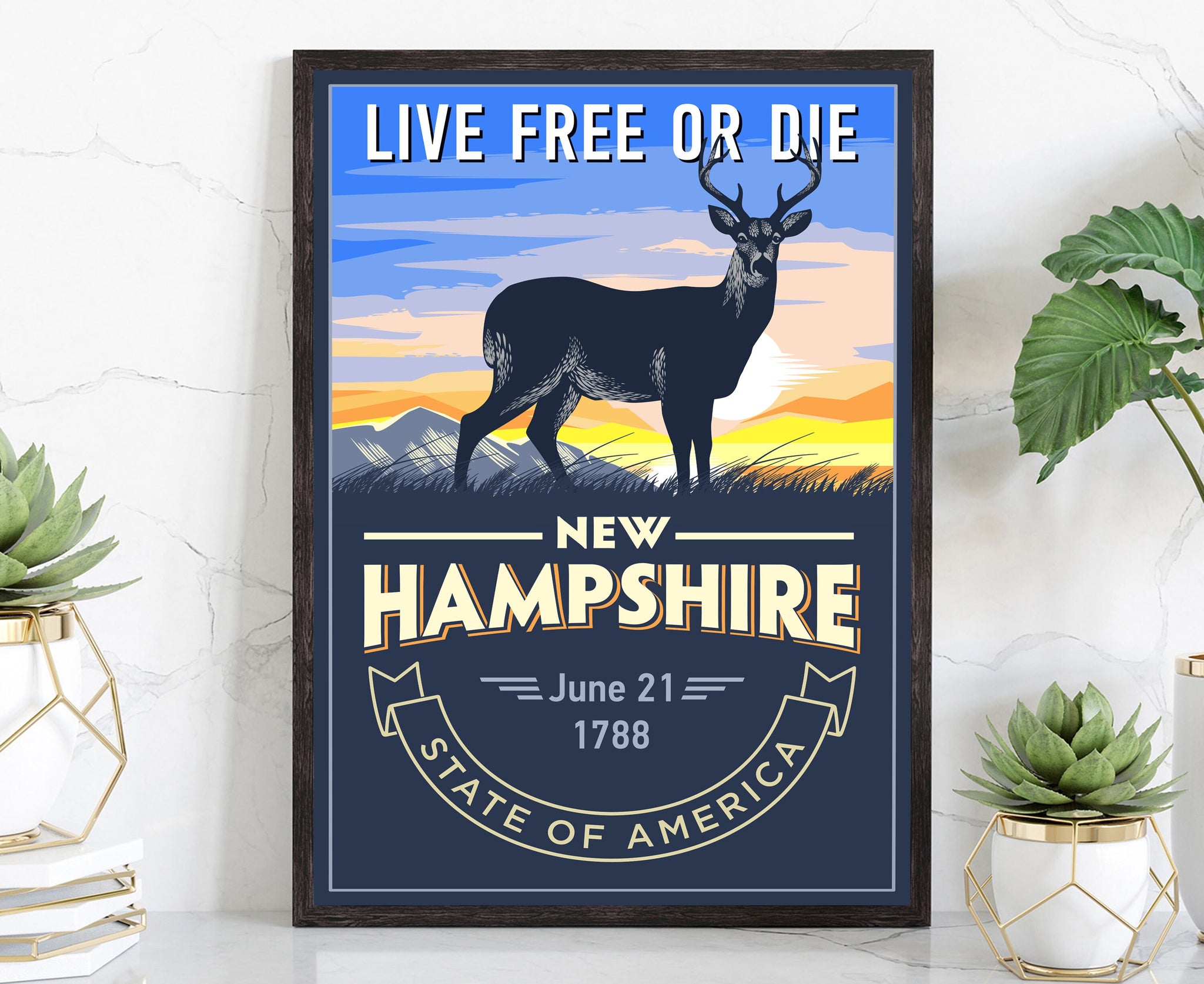 New Hampshire State Emblem Poster