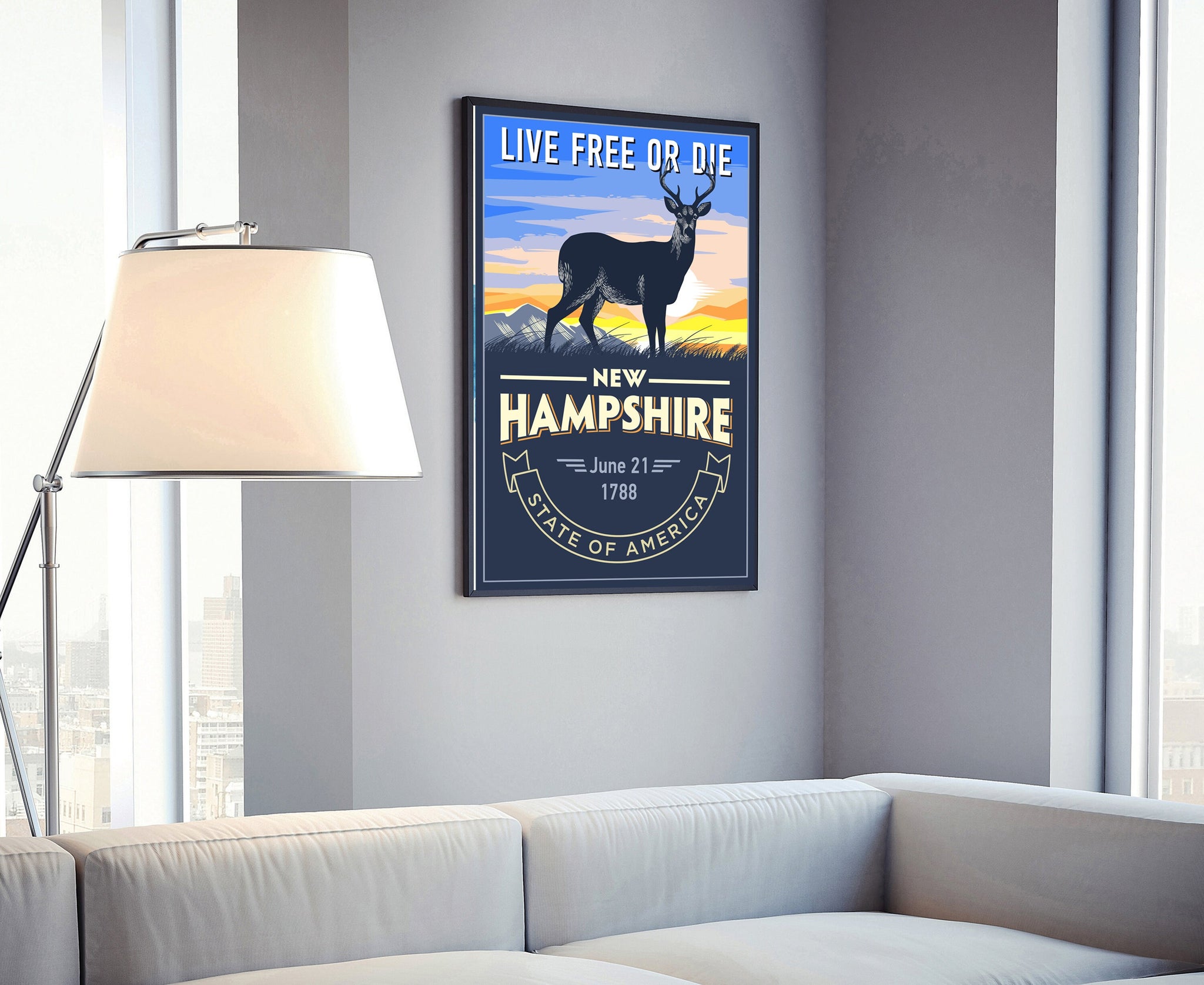 New Hampshire State Emblem Poster