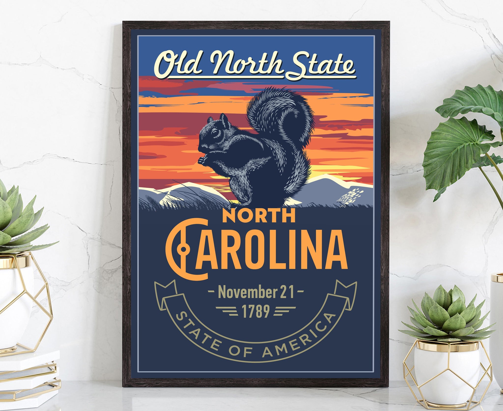 North Carolina State Emblem Poster
