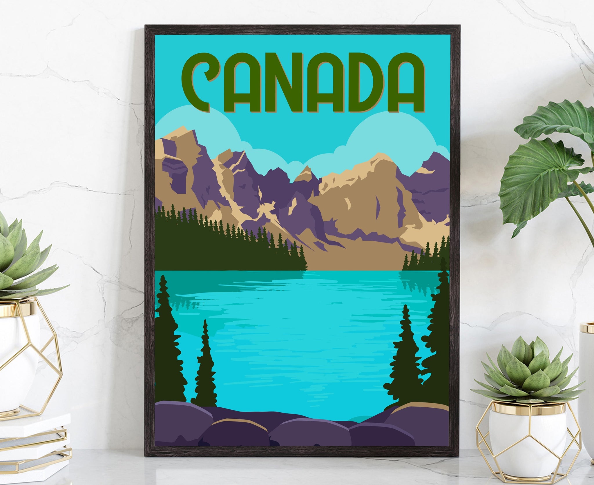 CANADA travel poster, Canada cityscape poster print, Canada landmark poster wall art, Home wall art, Office wall decorations, Gift for her