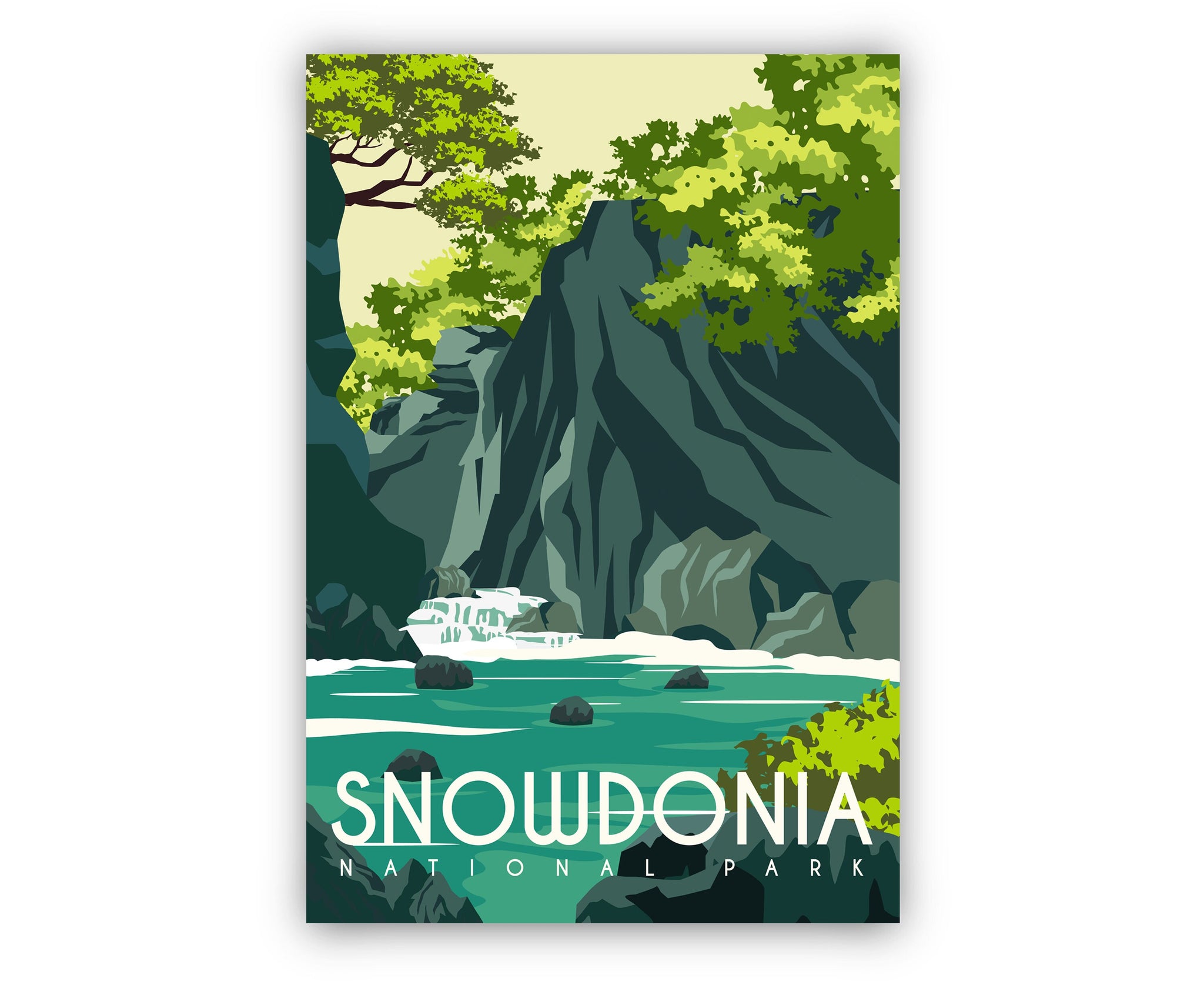 SNOWDONIA travel poster, Snowdonia cityscape poster print, Snowdonia national park poster wall art, Home wall art, Office wall decorations