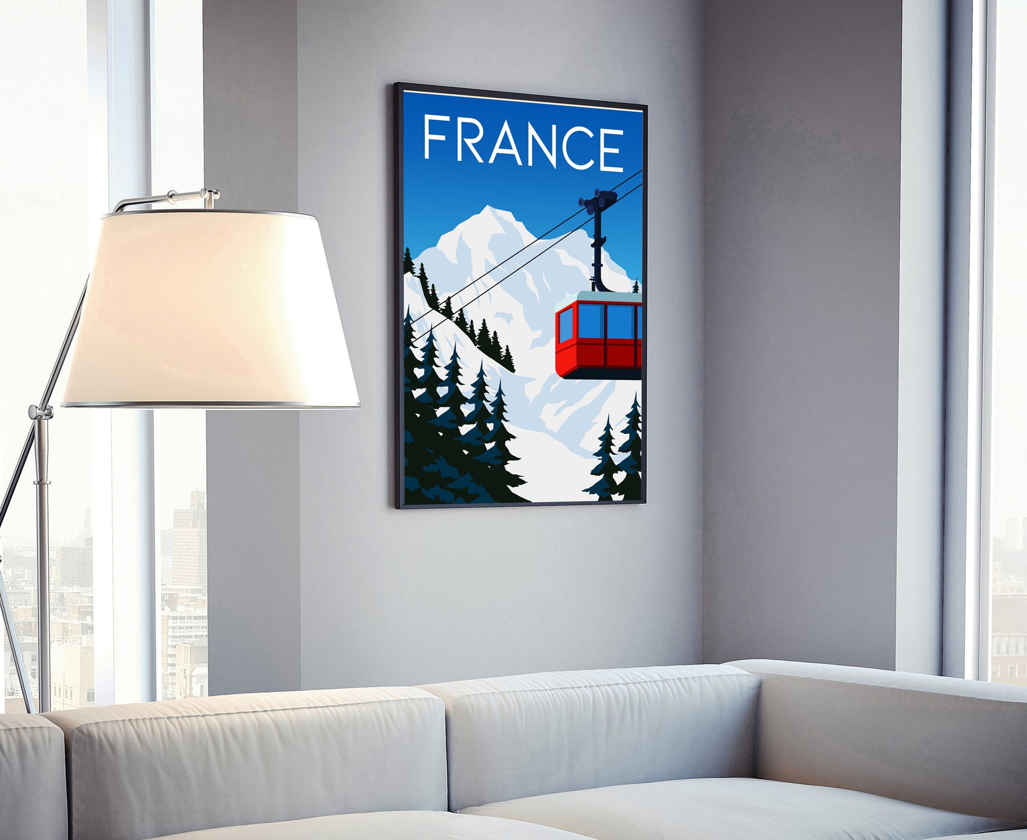 FRANCE travel poster, France cityscape poster, France landmark poster wall art, Home wall art, Office wall decoration, Birthday gift