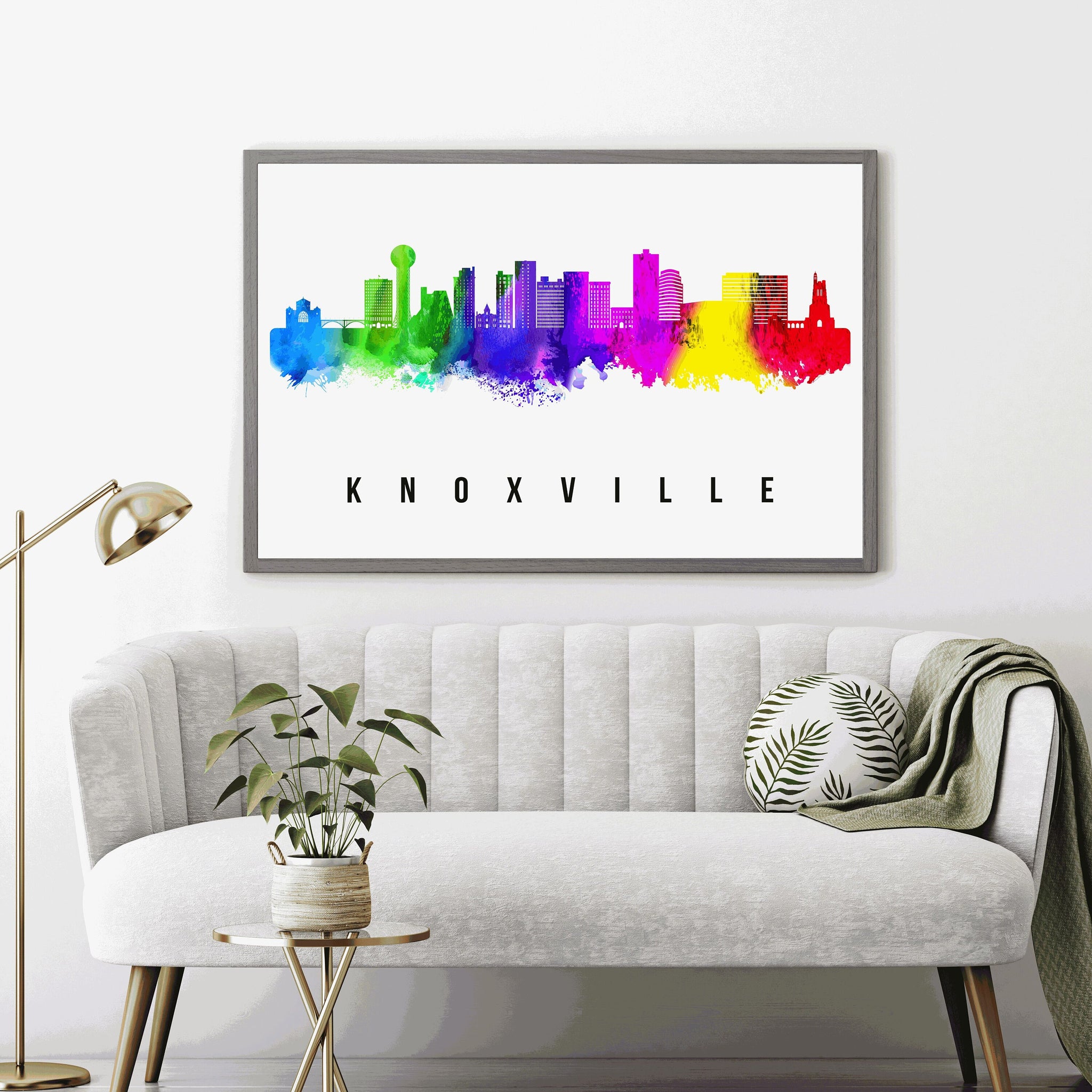 Knoxville - Tennessee Skyline Poster, Knoxville - Tennessee Cityscape Painting, Landmark and Cityscape Print, Home and Office Wall Art