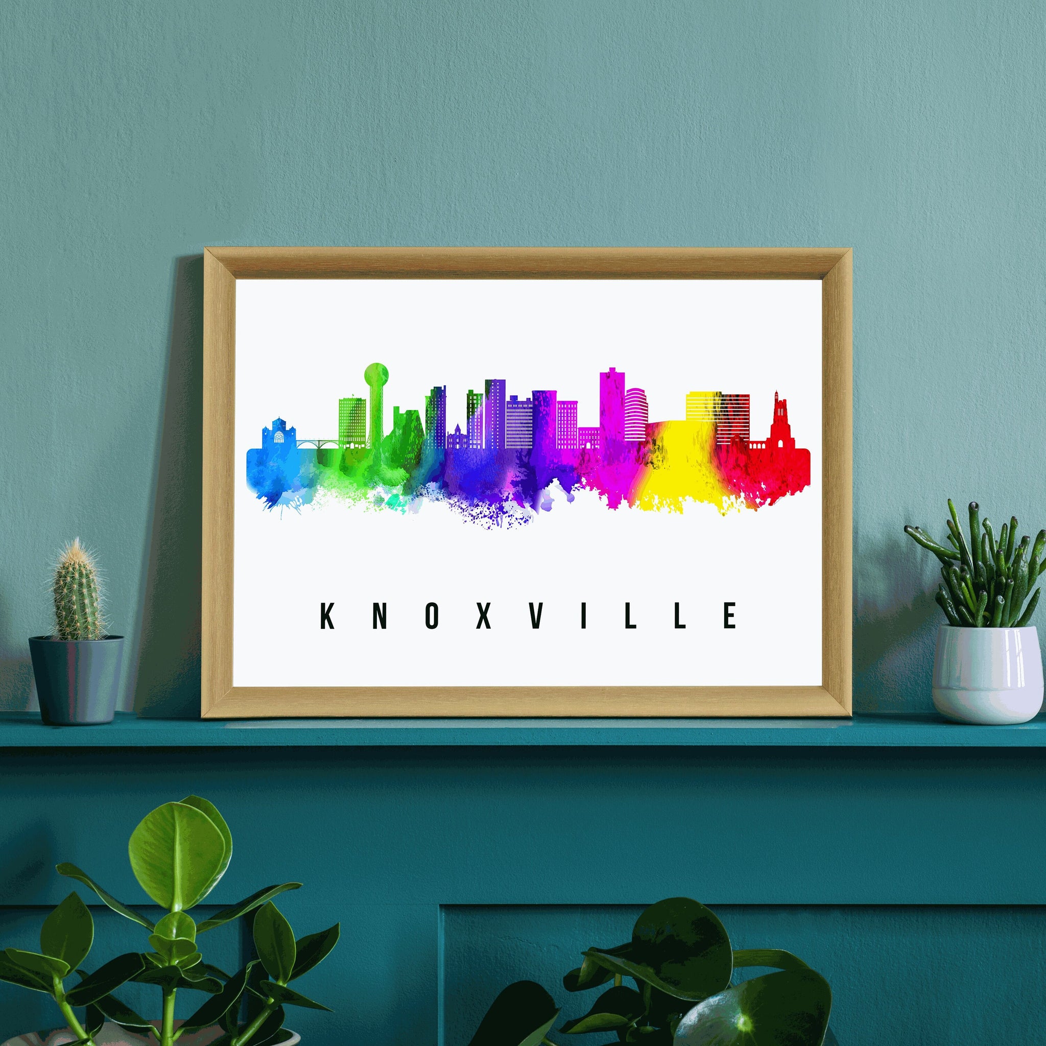 Knoxville - Tennessee Skyline Poster, Knoxville - Tennessee Cityscape Painting, Landmark and Cityscape Print, Home and Office Wall Art
