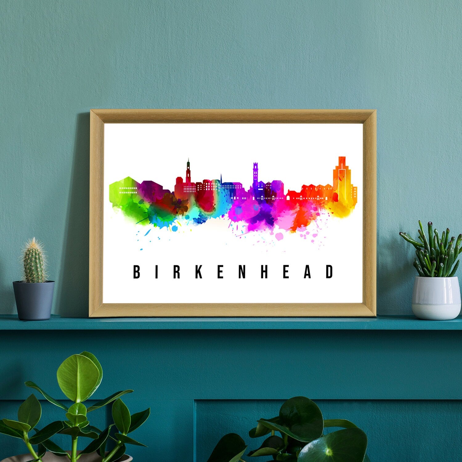 Birkenhead England Poster, Skyline poster cityscape poster, Landmark City Illustration poster, Home wall decoration, Office wall art